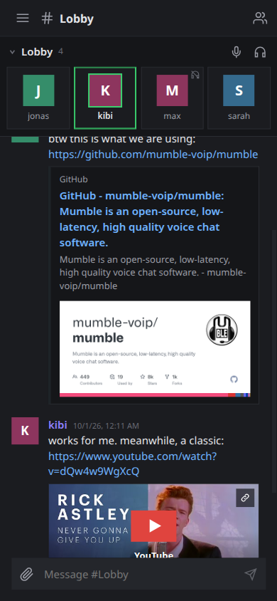 mumh5 in a narrow window